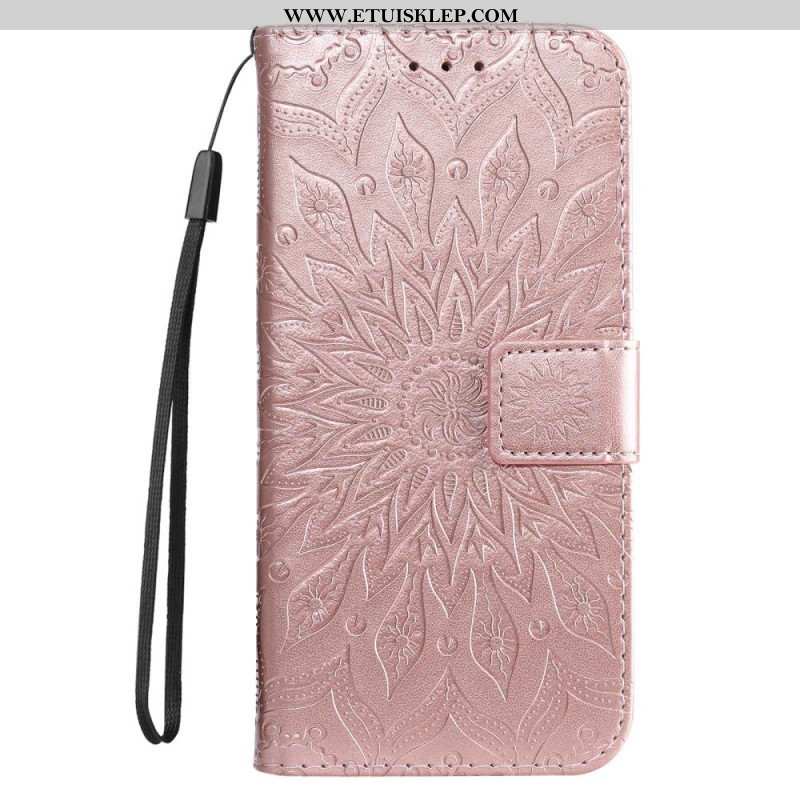 Etui Folio do iPhone 14 Pro Max Mandala Sun Ze Smyczą